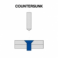 Countersunk head rivet processing with servo radial riveting technology