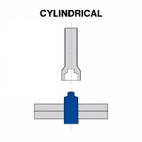 Cylindrical rivet forming sample processed by electric servo spin riveter