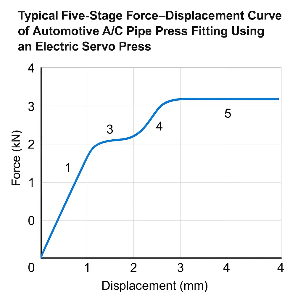 Force–Displacement Curve of AC Pipe Press Fitting using Servo Press.webp Force–Displacement Curve of AC Pipe Press Fitting using Servo Press.webp